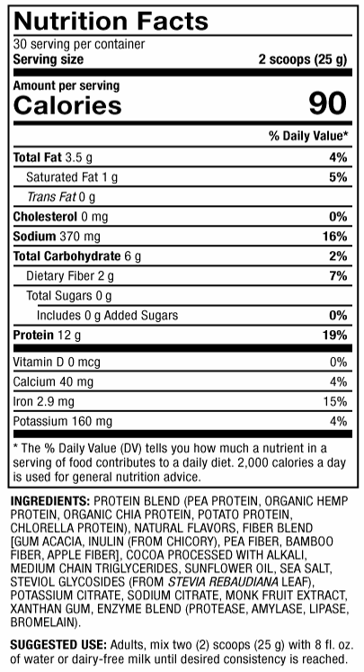 pure power | vegan protein dr. mercola nutrition facts