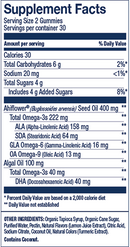 plant powered | vegan omega 3 adult lemonade wiley's finest supplement facts