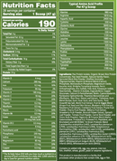 veggie meal replacement vanilla bean (metabolic response modifier) nutrition facts