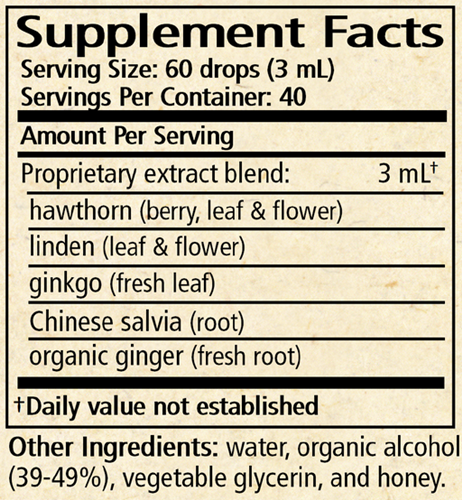 vibrant heart | hawthorn & linden tonic wise woman herbals supplement facts
