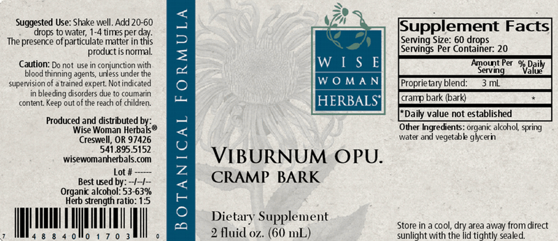 Viburnum Cramp Bark 2oz Wise Woman Herbals products