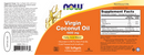 virgin coconut oil (now foods) label