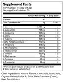 vital aminos momentous supplement facts