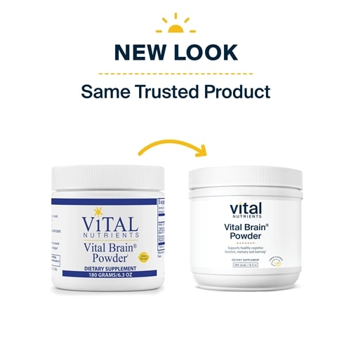 Vital Brain Natural Lemon Flavor Vital Nutrients new look