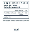 vitamin a vital nutrients supplement facts