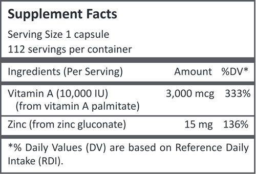 Vitamin A+Zinc Vita Aid supplements