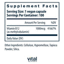 vitamin b12 vital nutrients supplement facts