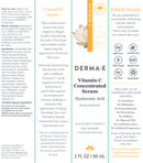 vitamin c concentrated serum dermae label