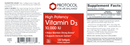 vitamin d-3 10,000 iu (protocol for life balance) label