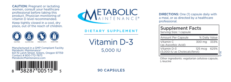 vitamin d-3 [5000 iu] (metabolic maintenance) label