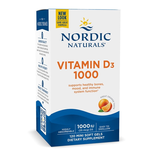 Vitamin D3 120 Soft Gels Orange (Nordic Naturals)