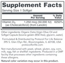 vitamin d3 50,000 iu (protocol for life balance) supplement facts