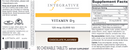 vitamin d3 5,000 iu chocolate (integrative therapeutics) label