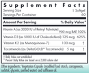 vitamin d3 complete 5000 with A and K2 nutricology supplement facts