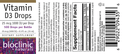 vitamin d3 drops 25 mcg bioclinic naturals label