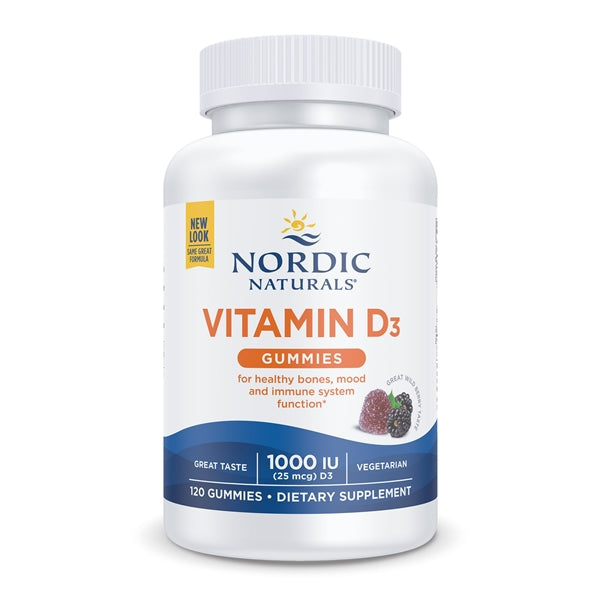 Vitamin D3 Gummies Wild Berry 120 Count (Nordic Naturals)