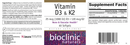 vitamin d3 and k2 bioclinic naturals label