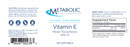 vitamin e 400 IU (metabolic maintenance) label