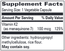 vitamin k2 progressive labs supplement facts