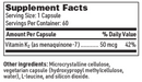 vitamin k2 sfi health supplement facts