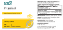 vitamin a sfi health label