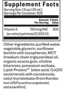 vitamin a drops (seeking health) supplement facts