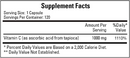 vitamin c-1000 (non-corn) ecological formulas supplement facts