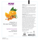 vitamin c & sea buckthorn lotion (now solutions) label