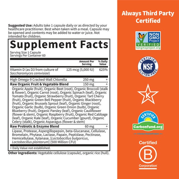 vitamin code raw d3 5000 garden of life supplement facts