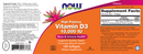 vitamin d3 (now foods) label