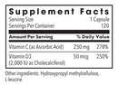 vitamin d-3 2000 iu (metabolic maintenance) supplement facts