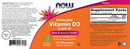 vitamin d-3 chewables (now foods) label