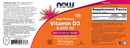 vitamin d-3 (now foods) label