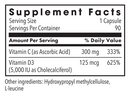 vitamin d-3 5000 iu (metabolic maintenance) supplement facts