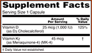 vitamin d3 & k2 (now foods) supplement facts