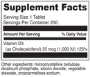 vitamin d3 davinci labs supplement facts