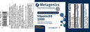 vitamin d3 1000 metagenics label
