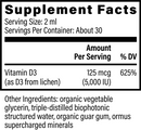 vitamin d3 global healing supplement facts