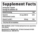 vitamin d3 5000 with k2 metabolic code supplement facts