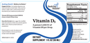 vitamin d3 drops (seeking health) label