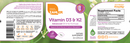 vitamin d3 & k2 capsules advanced nutrition by zahler label