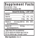 vitamin d3 + k2 drops (seeking health) supplement facts