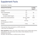 vitamin d3+k2 gummies supplement facts