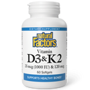 vitamin d3 & k2 natural factors