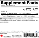 vitamin d3 sap (nfh nutritional fundamentals) supplement facts