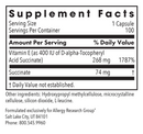 vitamin e allergy research group supplement facts