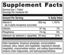 vitamin e + selenium | e-400 metagenics supplement facts