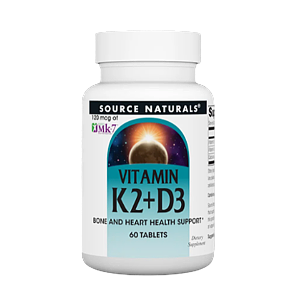 vitamin k2 with d-3 100 mcg source naturals