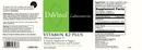 vitamin k2 plus davinci labs label