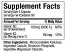 vitamins d3 & k2 nutramedix supplement facts